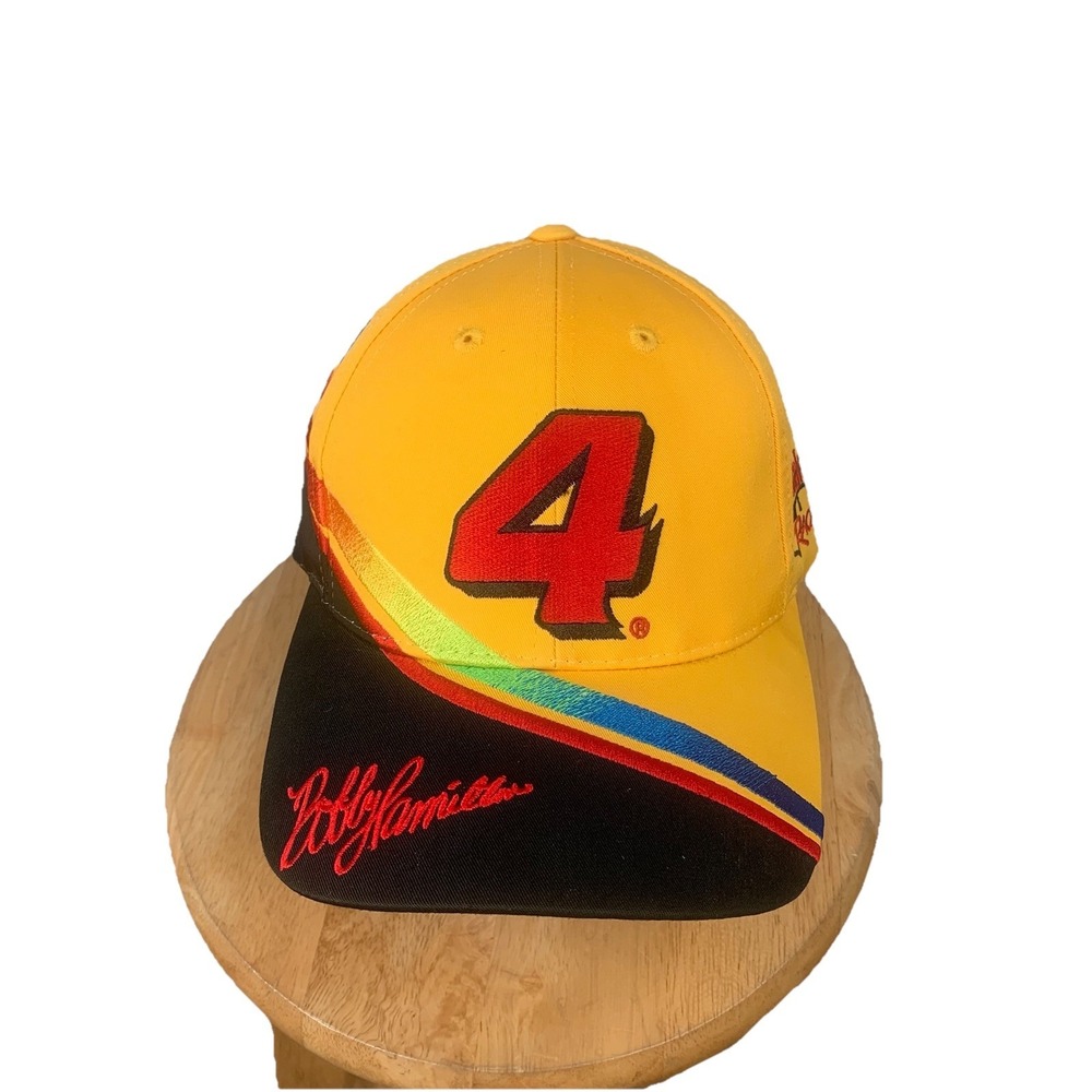 Vintage Bobby Hamilton Hat Cap Snap Back NASCAR 4 Kodak Film Racing Chase Mens
